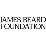 James Beard Foundation logo in bold, uppercase black letters, perfect for café or restaurant signage.